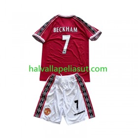 Jalkapallo Pelipaidat/Peliasut Manchester United Beckham 7 Retro Lasten Kotipaita 1998-1999 Lyhythihainen